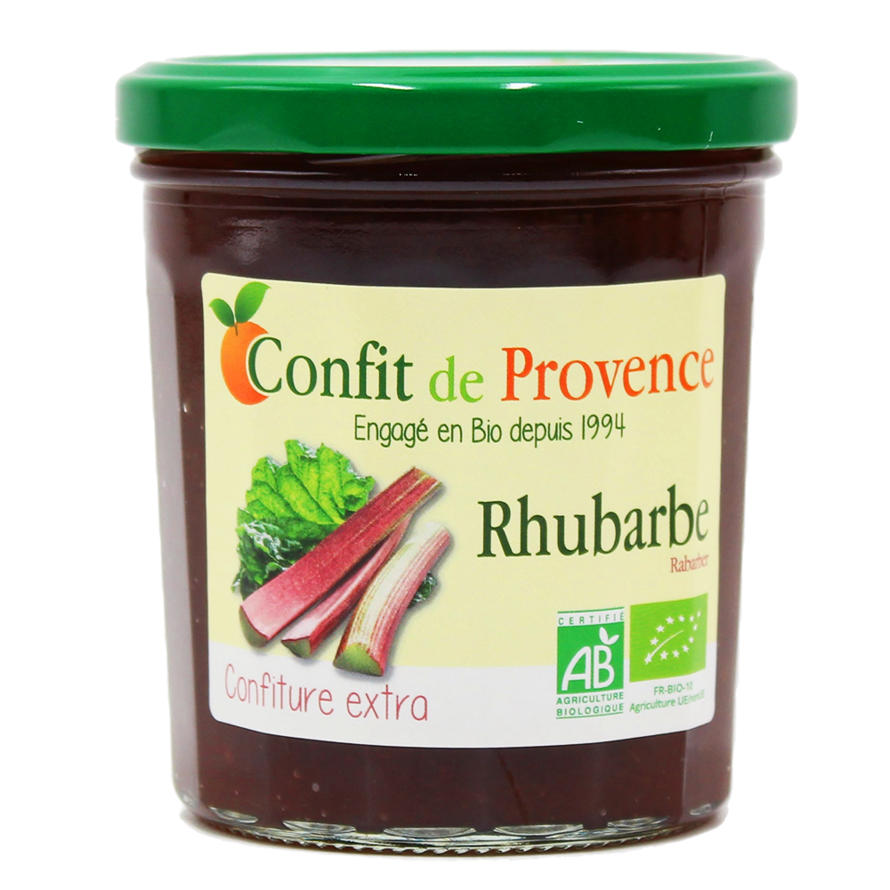 Confiture Extra Bio Rhubarbe Confit de Provence
