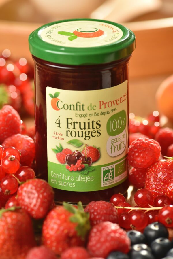 4 Fruits Rouges - Confiture Bio 100% issue de fruits 290g