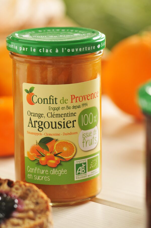 Orange, Clémentine et Argousier - Confiture Bio 100% issue de fruits 290g
