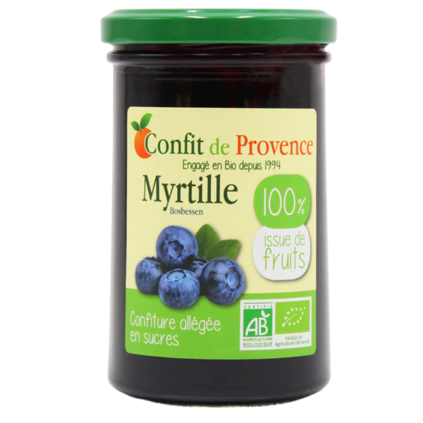 Myrtille - Confiture Bio 100% issue de fruits 290g