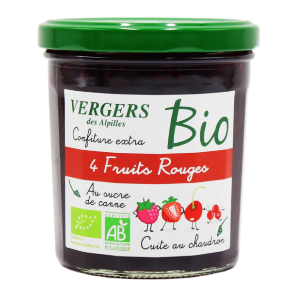 4 Fruits Rouges - Confiture Bio Extra 370g